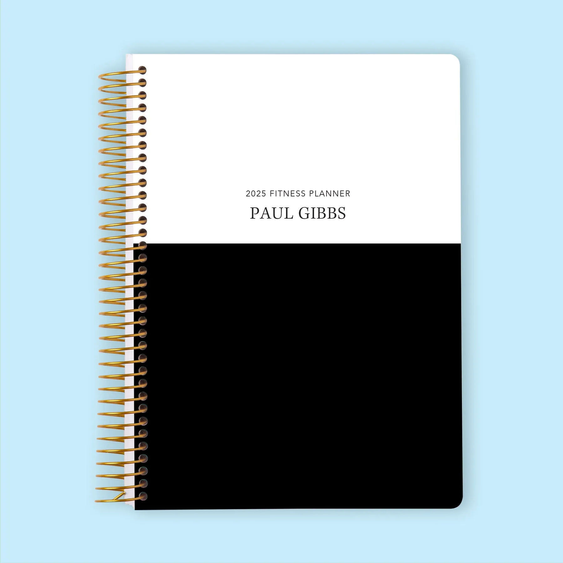 6x9 Fitness Planner - Black White Color Block