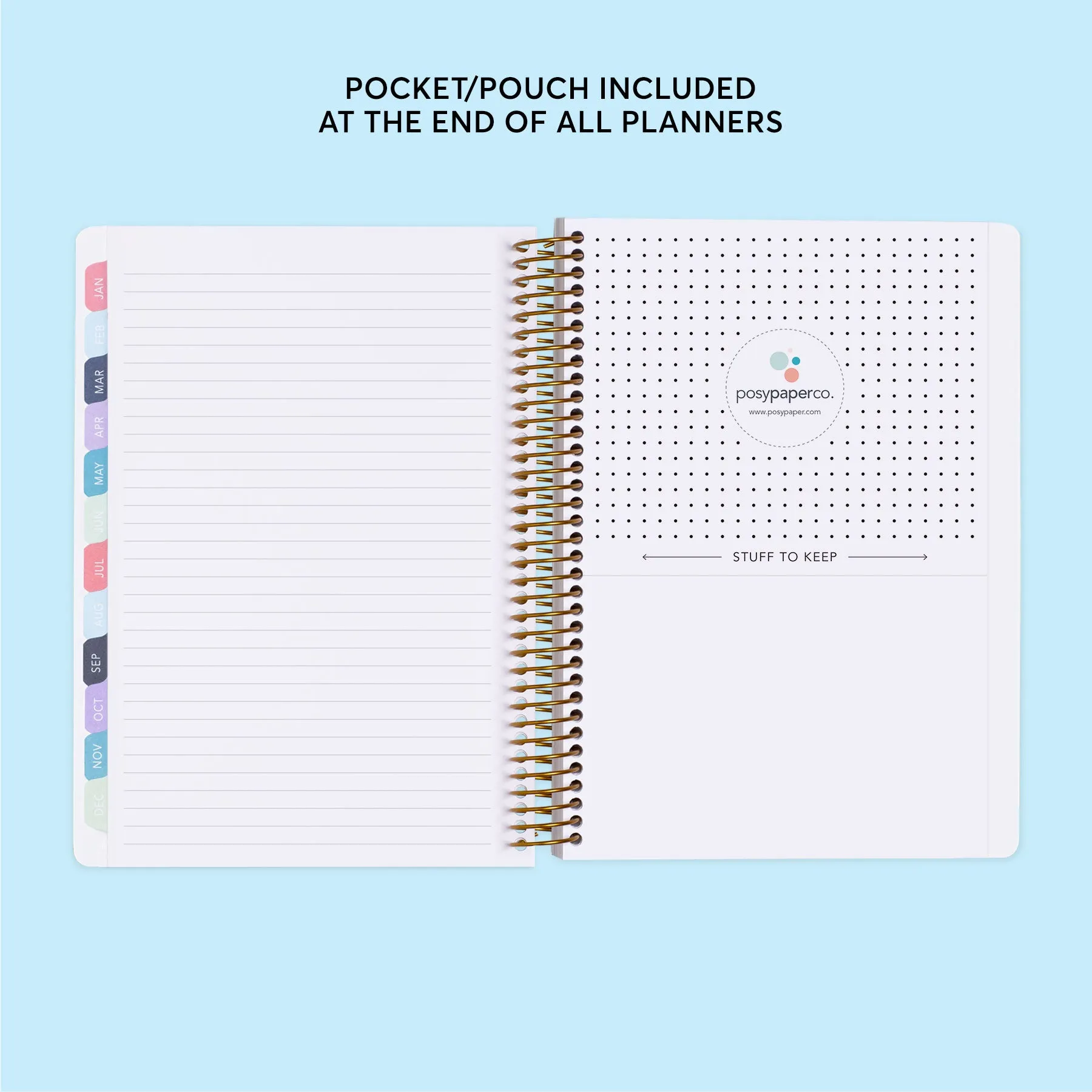 6x9 Fitness Planner - Field Flowers Blue