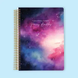 6x9 Fitness Planner - Space Galaxy Pink Blue