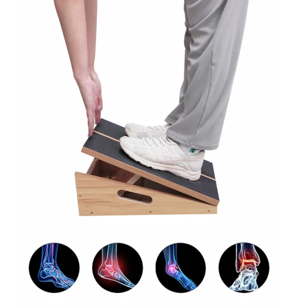 Adjustable Wooden Slant Board Calf Stretcher with 5 Positions - Verpeak