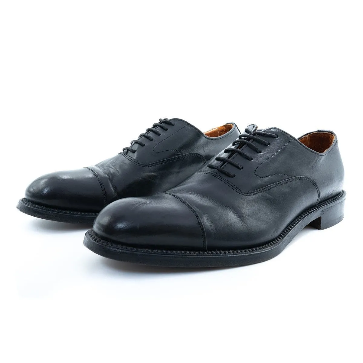 Alberto Alloni Oxford Formal Lace Ups Leather Black Colour For Men