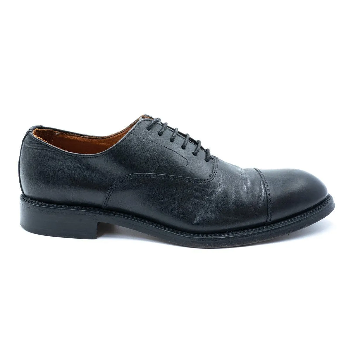Alberto Alloni Oxford Formal Lace Ups Leather Black Colour For Men