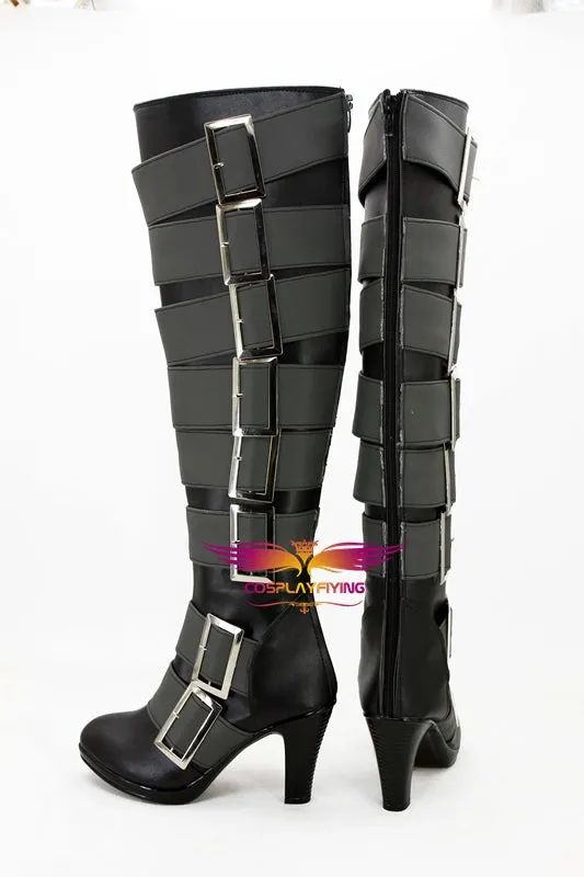 Anime Comics Black Butler Under Taker Cosplay Shoes Boots Custom Made for Adult Men and Women Halloween Carnival Version B