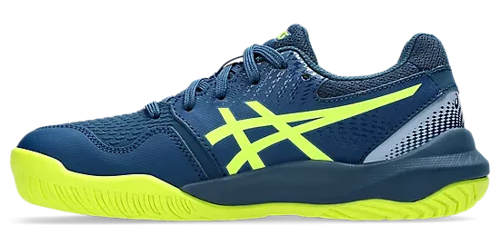 Asics Gel-Resolution 9 GS Mako Blue/Safety Yellow Youth Tennis Shoes