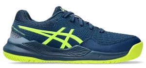 Asics Gel-Resolution 9 GS Mako Blue/Safety Yellow Youth Tennis Shoes