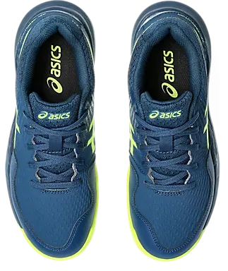 Asics Gel-Resolution 9 GS Mako Blue/Safety Yellow Youth Tennis Shoes