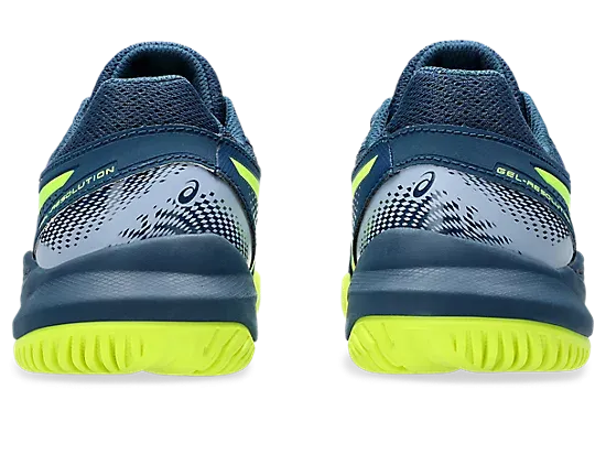 Asics Gel-Resolution 9 GS Mako Blue/Safety Yellow Youth Tennis Shoes
