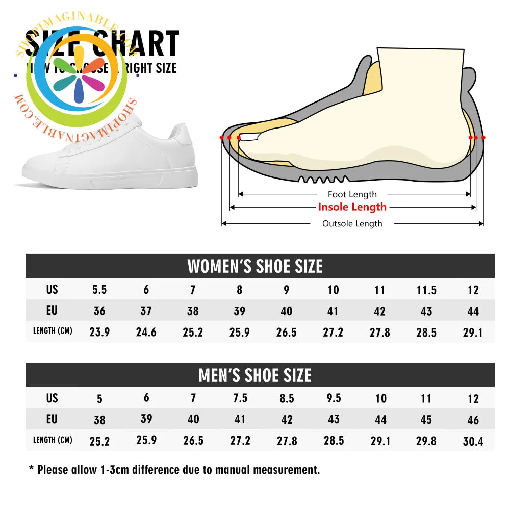 Black & White Skulls Skateboard Shoes