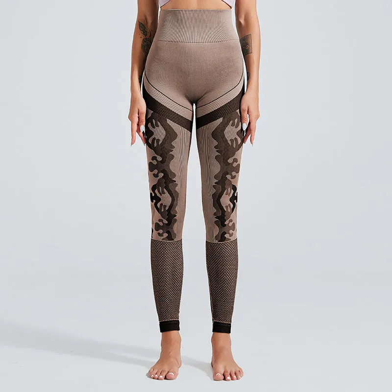 Camouflage Hollow Fitness Leggings