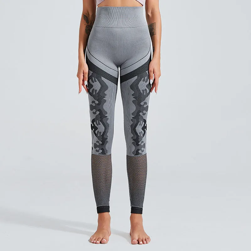 Camouflage Hollow Fitness Leggings