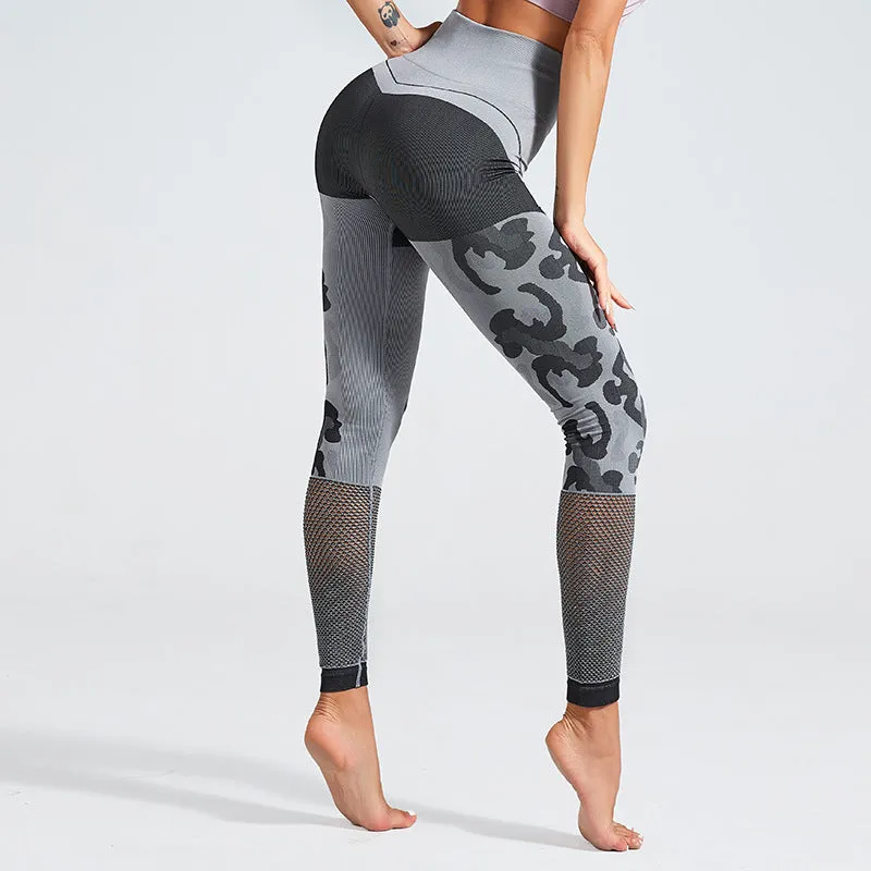 Camouflage Hollow Fitness Leggings