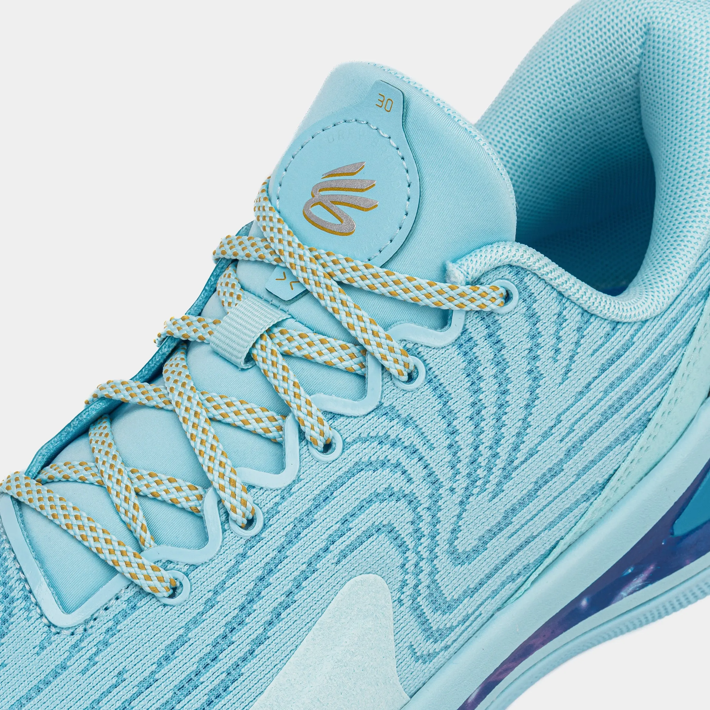 Curry Flow 12 Pisces Grade School Basketball Shoes (Stream/White)