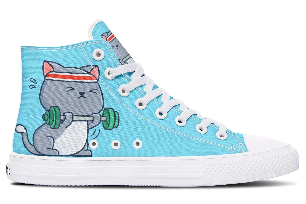 Cute Workout Cat Cartoon