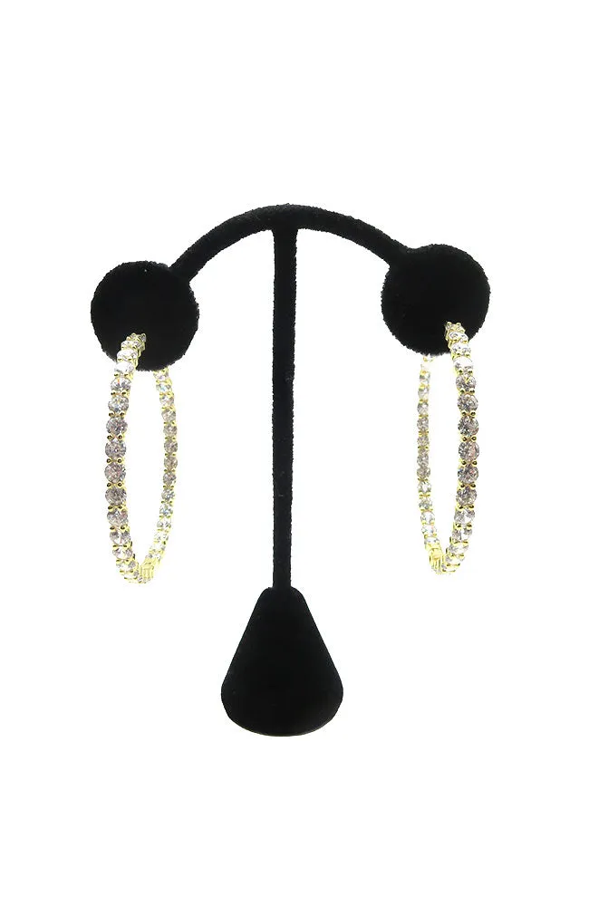 Gold Sparkling Hoops