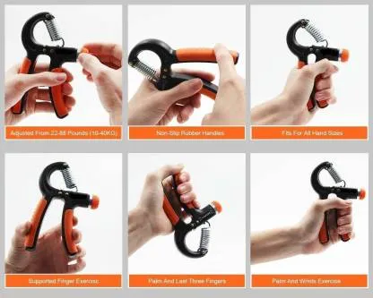 Hand Gripper with Weight Adjustable Upto 40KG Pack of 2