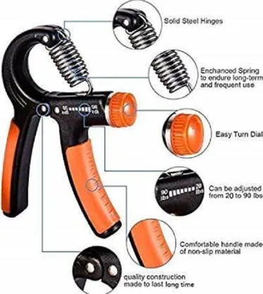 Hand Gripper with Weight Adjustable Upto 40KG Pack of 2