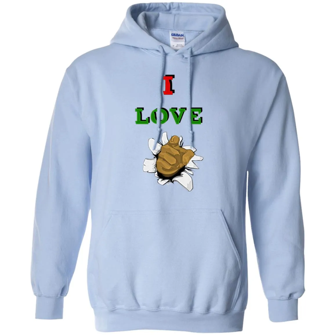 I Love You men Pullover Hoodie