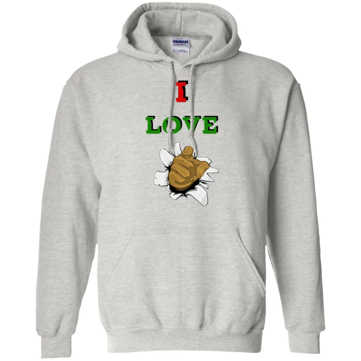 I Love You men Pullover Hoodie