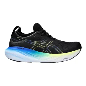Men's Asics Gel-Nimbus 25, Black/Glow Yellow, 14 4E Extra Wide