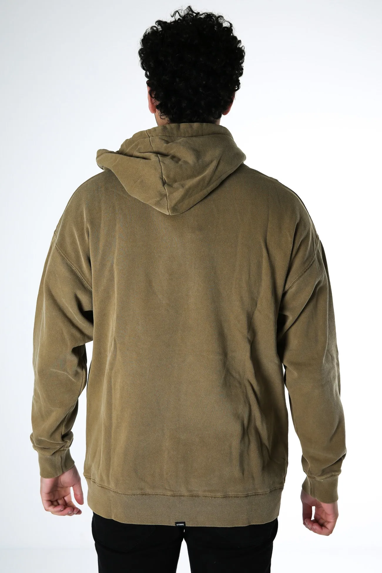 Minimal Thrills Slouch Pull On Hood Moss