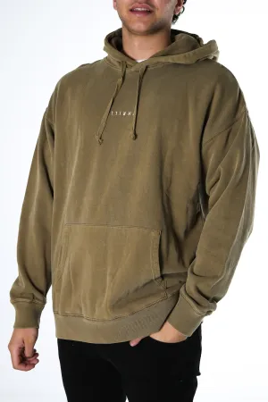 Minimal Thrills Slouch Pull On Hood Moss