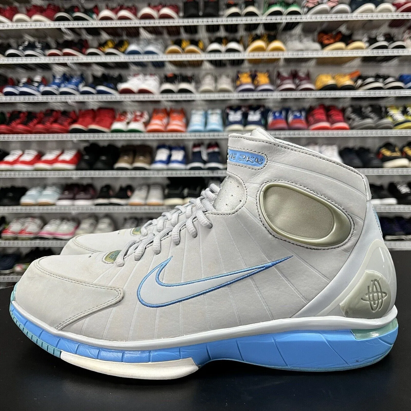 Nike Air Zoom Huarache 2K4 Wolf Gray Uni Blue 308475-002 Men's Size 11.5