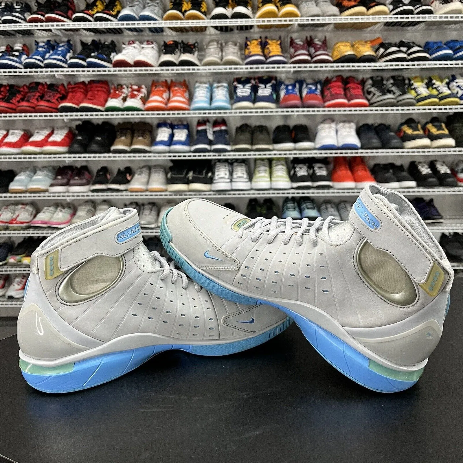 Nike Air Zoom Huarache 2K4 Wolf Gray Uni Blue 308475-002 Men's Size 11.5