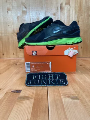 NIKE LUNARECLIPSE  2 SHIELD Mens Size 8 Running Training Shoes Sneakers Black & Green 537918-003