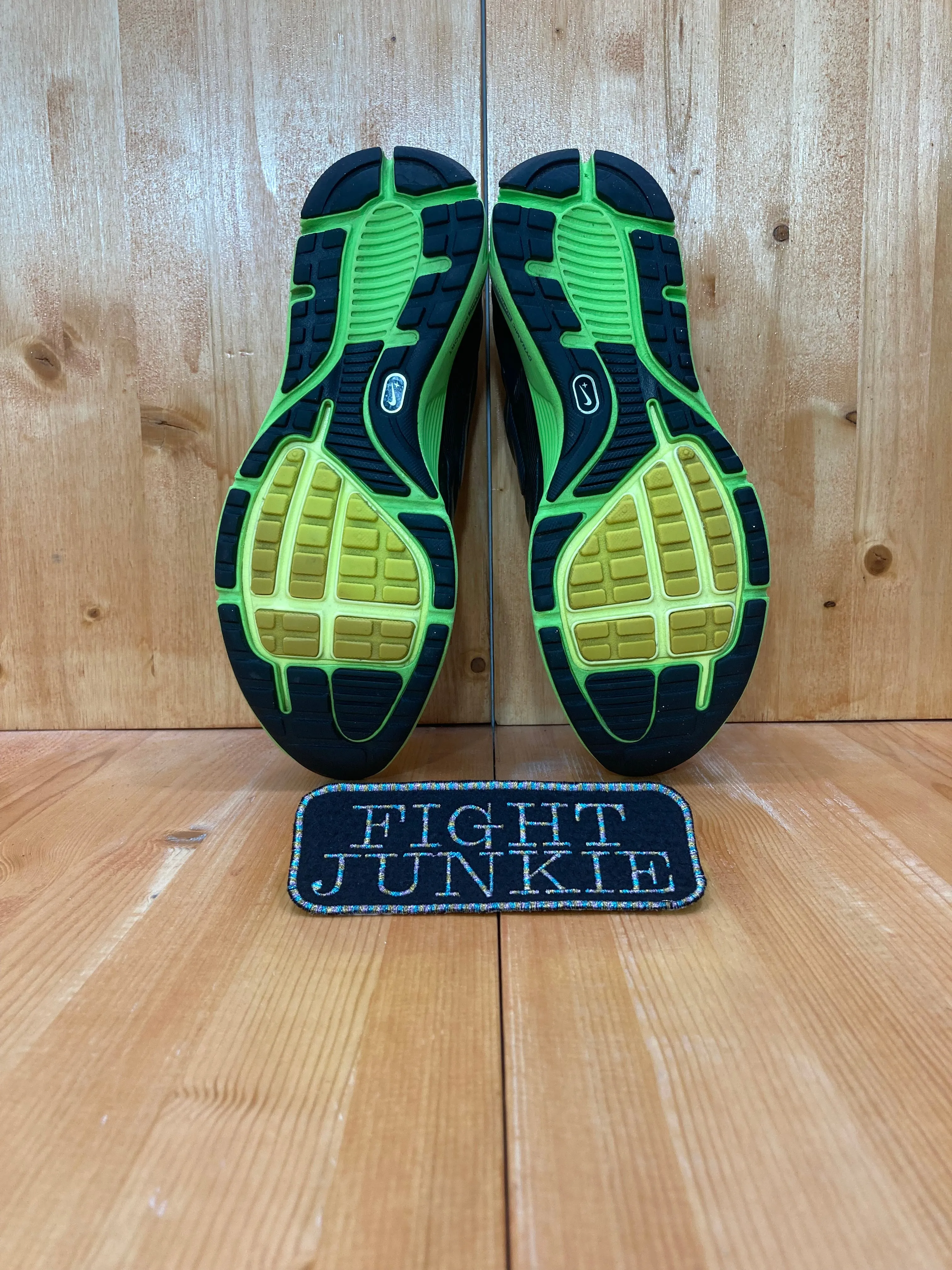 NIKE LUNARECLIPSE  2 SHIELD Mens Size 8 Running Training Shoes Sneakers Black & Green 537918-003