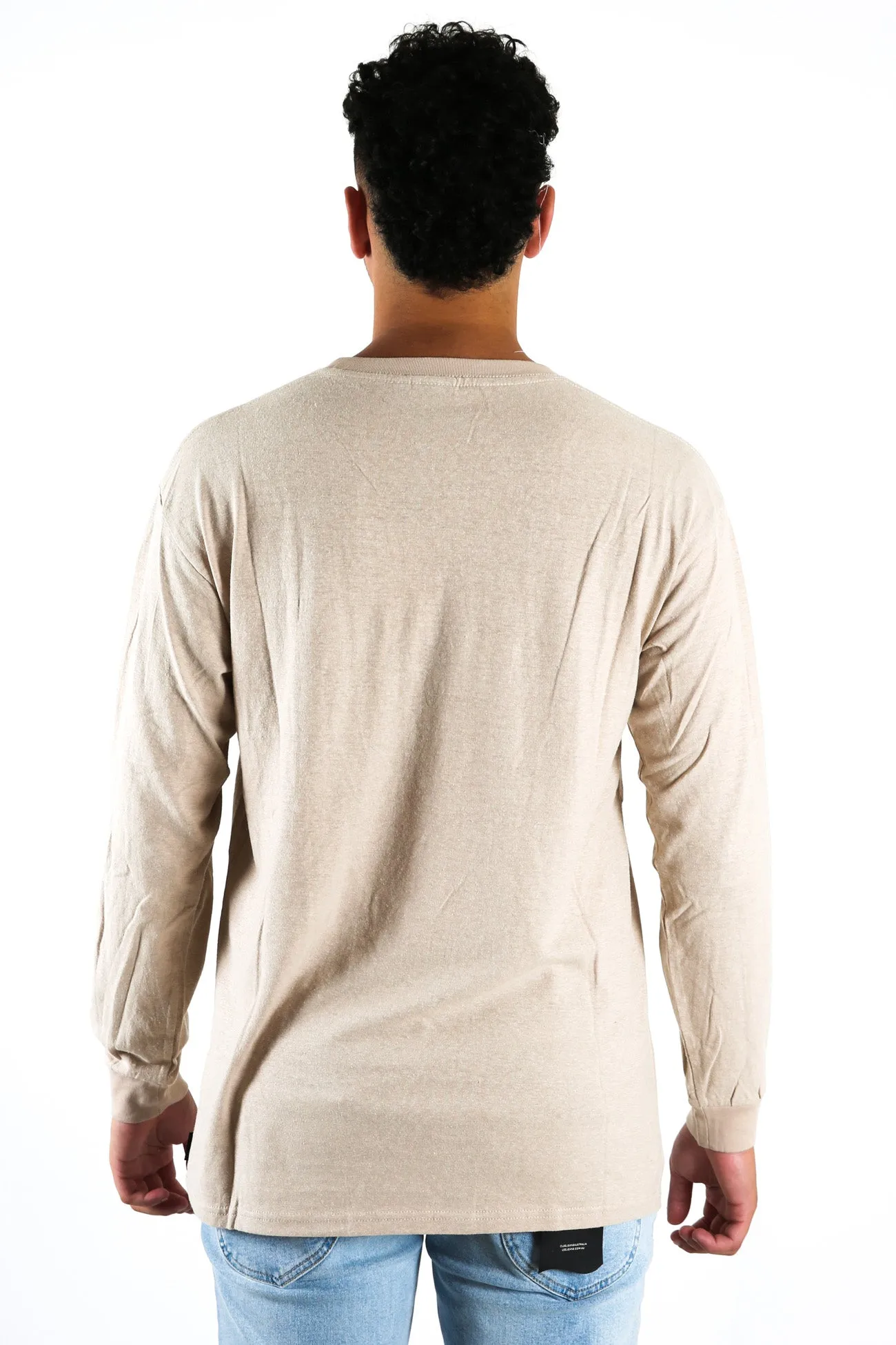 One Hit Hemp Long Sleeve Tee Beige Fog