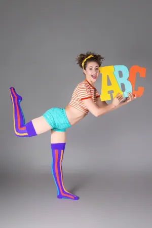 Thigh's the Limit Vertical Striped Socks