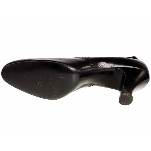 Vintage Black Mary Jane Style Heels Patent Leather Shoes 1920 NIB  EU37 US 6.5N