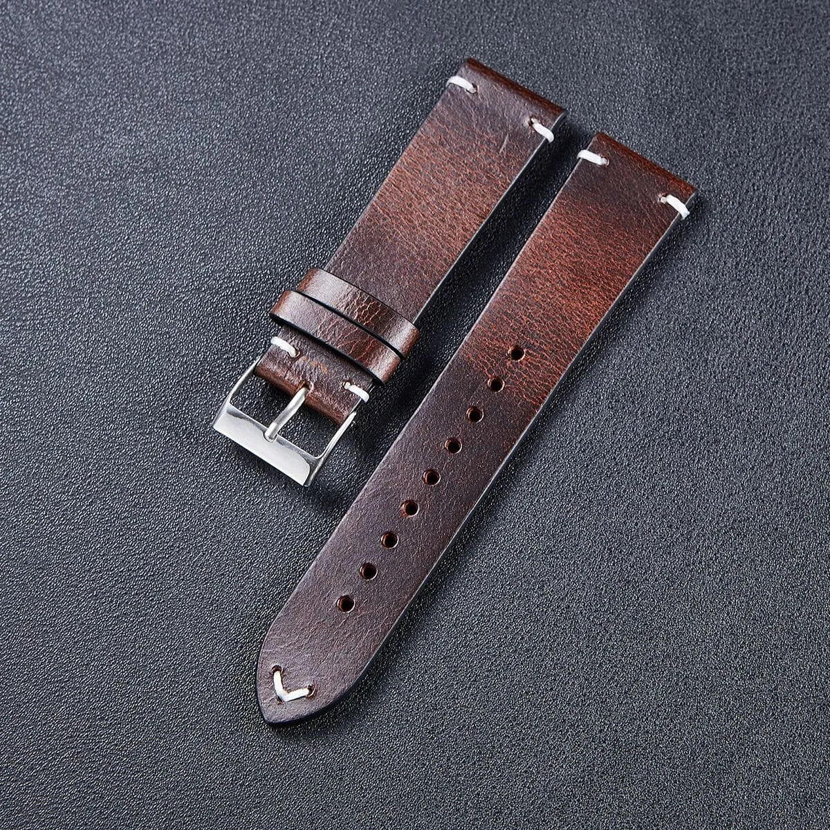 Vintage Oiled Leather Watch Straps Compatible with the Suunto 3 & 3 Fitness