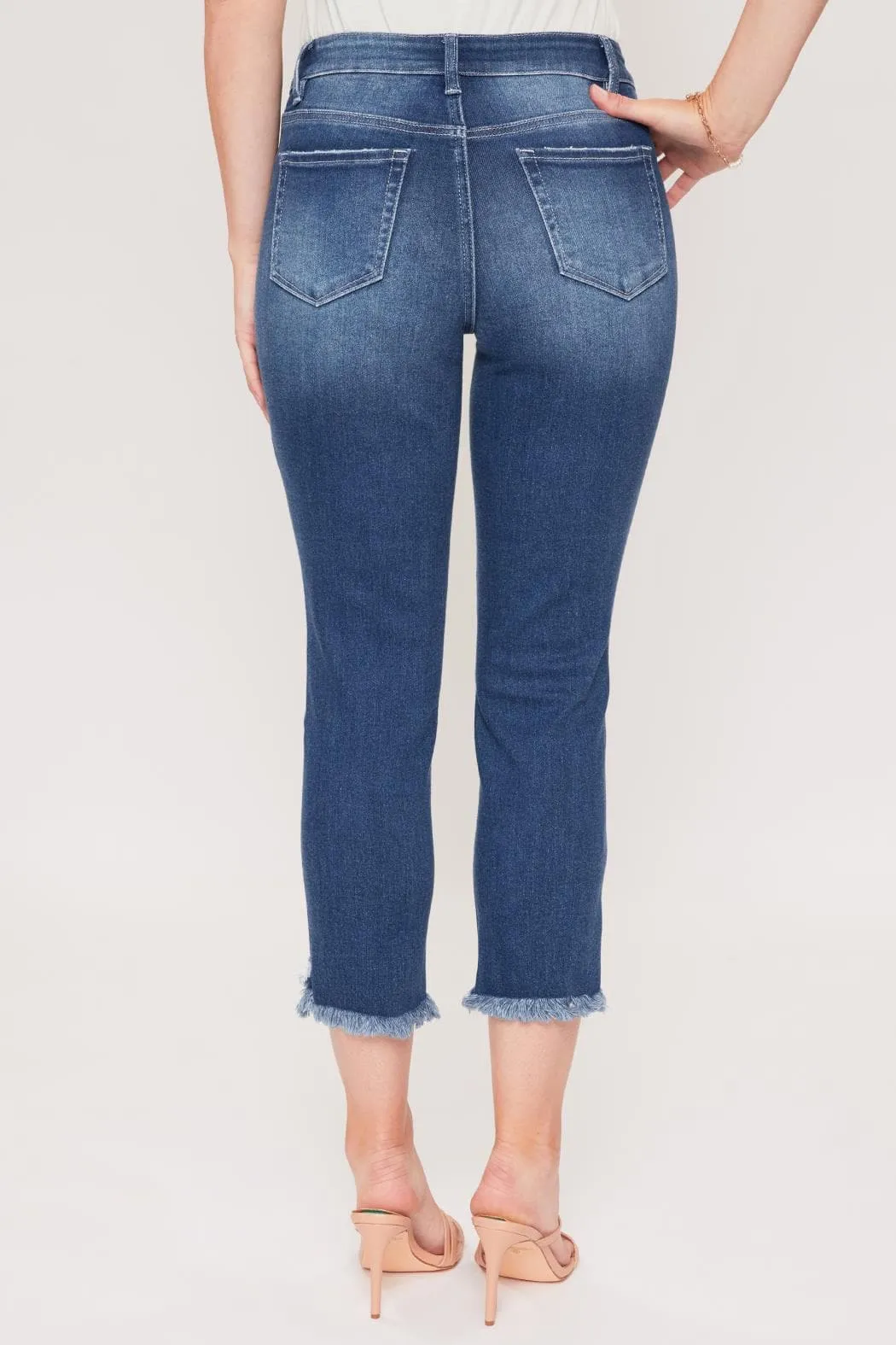 Women's High Rise Vintage Straight Fray Hem Jean