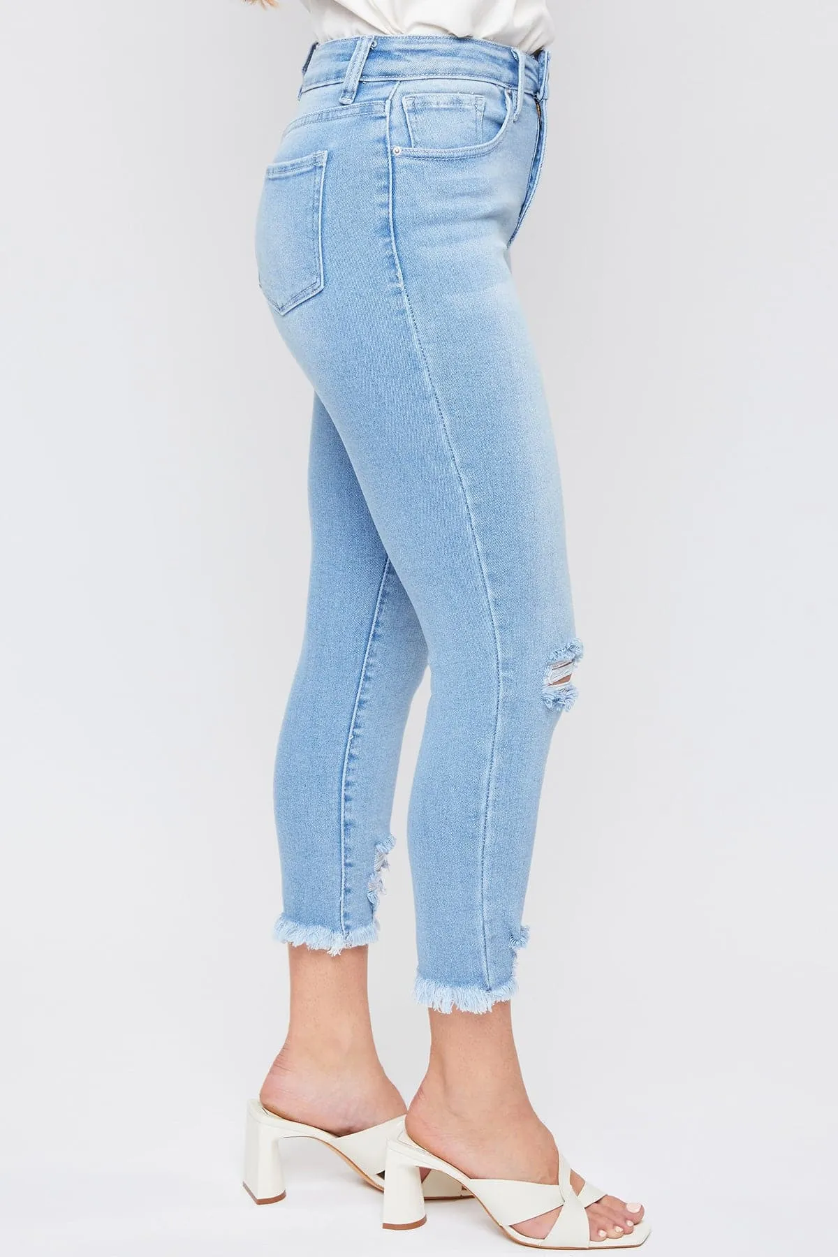 Women's High Rise Vintage Straight Fray Hem Jean