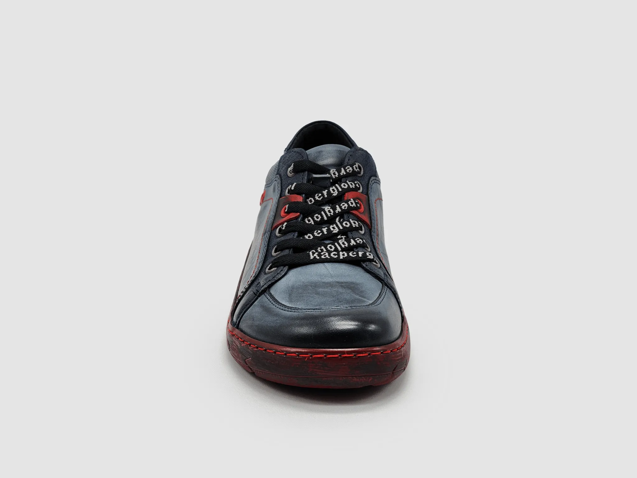 Women's Original Leather Shoes - Navy/Red